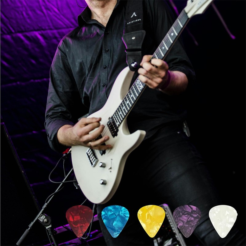 VIRAHYEM 30 Pieces Guitar Picks, 3 Different Thickness Non-slip Plectrums