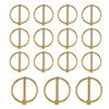 Pack of 15 Folding Cotter Pins, Folding Pins with Ring,