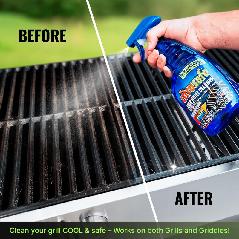 Citrusafe BBQ Grill Cleaner Spray for Outdoor Grill 16 OZ