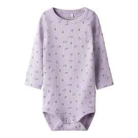 NAME IT Women's Nbfhofie LS Slim Bodysuit, Misty Lilac