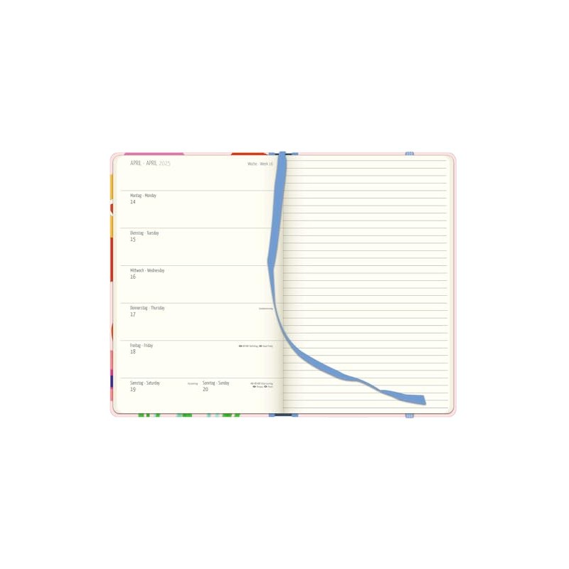 Dominique Vari Blossom - Weekly Notebook Calendar Large 2025 -