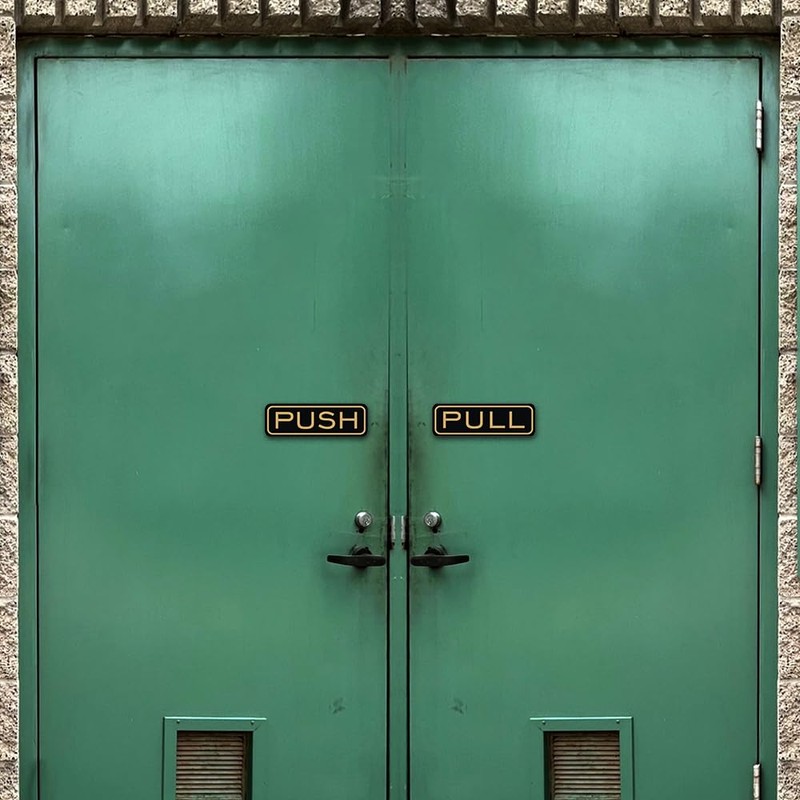 All Quality Classic Horizontal Push Pull Door Signs - Easy
