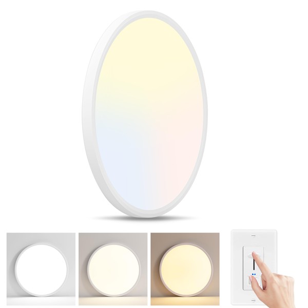 UprizeP 20inch Led Ceiling Light, Ultra Thin Dimmable Flush Mount