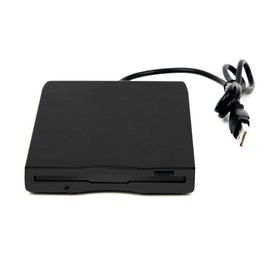 Kinetxiaxia Portable External 3.5 Inch USB Floppy Drive with 1.44 MB FDD for Laptops Windows 10/7/8/XP/Vista, Plug and Play, No Additional Drivers Required - Black