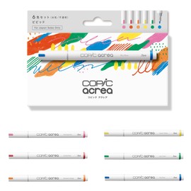 Copic Aclair Vivid 6 Color Set Water Marker Rollerball Pen