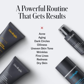 Geologie Skincare Gift Set | 5-Piece Kit Includes 2 Face Washes, SPF15 Moisturizer, Retinol Cream & Vitamin C Serum | Perfect Holiday Gift + Daily Routine for Clear, Healthy Skin for Men and Women