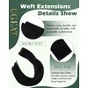 Ugeat Sew in Bundles Human Hair Black Weft Hair Extensions