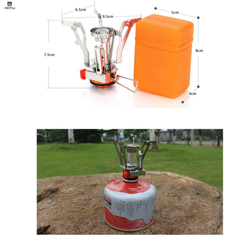 AOTU Portable Camping Stoves Backpacking Stove with Piezo Ignition Stable