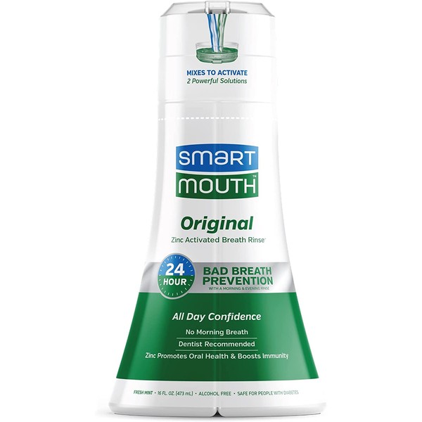 Smart Mouth Original Activated 24Hr Breath Rinse 16 Ounce (473ml) (6 Pack)