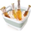 FOSJGO Collapsible Dish Basin with Drain Plug and Carry Handles