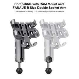 FANAUE 25mm / 1 inch to 25mm / 1 inch Composite Extension Ball Adapter for Industry Standard Dual Ball Socket mounting arms