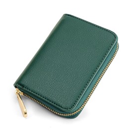 Riorune Coin Case, Men's Coin Purse, Mini Wallet with Card Slots, Compact Men's Wallet (Dark Green)