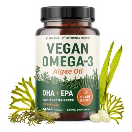 Aceite de algas vegano Omega 3 | Dha Epa de origen vegetal | O