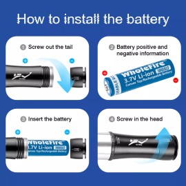 Wholefire 90000 Lumens Underwater 80M Scuba Dive LED Flashlight Waterproof Diving Lamp