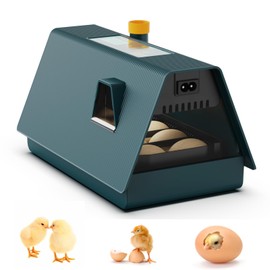 Egg Incubator with Automatic Egg turning and Humidity Control, 10 Eggs Incubator with Automatic Temperature and Humidity display, 3 in 1 Smart Incubator, Eggs Incubator for Hatching Chicken Goose Duck