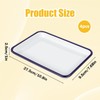 4 Pack Enamel Butcher Tray Palette - 10.8x7.68 Inch Rectangular