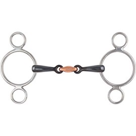 Shires Sweet Iron Three Ring Gag With Lozenge Bit 6"