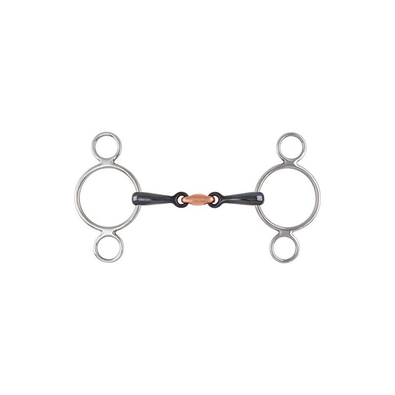 Shires Sweet Iron Three Ring Gag With Lozenge Bit 6"