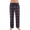 Intimo Men's Microfleece Plaid Lounge Pant, Red, L