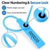 Numbered Plastic Security Seals for Cargo & Shipping – 100-Pack,