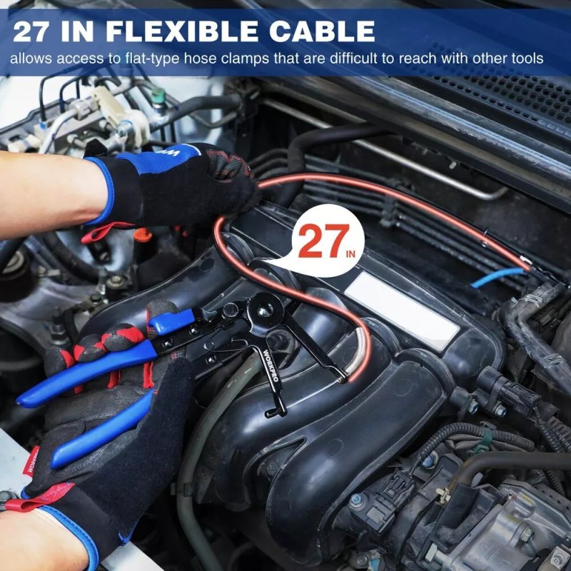 WORKPRO 27" Flexible Hose Clamp Plier Spring Plier Automotive Clamp