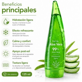 Gel Sábila de Aloe Vera 99%, 120ml, Hidratante Facial y Corporal, Calmante Natural, Hidratacion Facial Piel Blanqueamiento, Elimina Irritación, Efecto Curativo Elimina Acne y Mejora Apariencia Textura Ligera