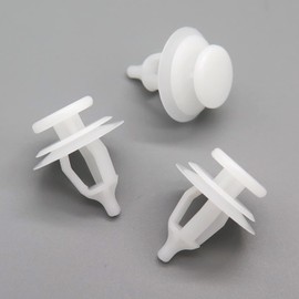 VVO Fasteners- White Plastic Tailgate Exterior Trim Clips for Citroen C3 Picasso, Xsara Picasso, (Pack of 10)