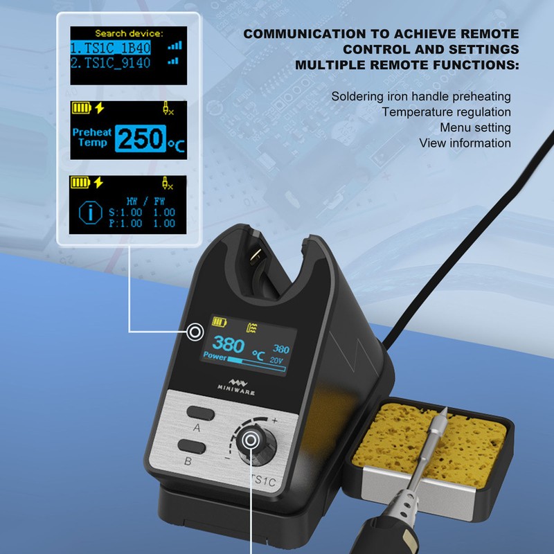 Soldering Iron Station Kit Digital Display Wireless Fast Change 36W