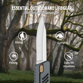 XXOK Pocket Folding Knife Multi functional EDC Aluminum Practical Lightweight Outdoor Knife Camping Practical Small knives (Dark Grey)
