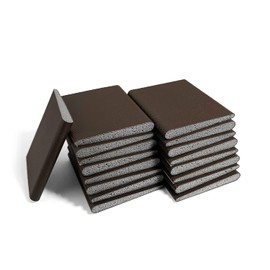 Builder Supply Door Corner Seals - Exterior Doorway Frame Sealing Wedge Filler - Cold Air & Draft Stopper with Heavy-Duty Adhesive - Self-Adhering Foam - Weatherstripping Accessories - Brown, 16-Pack