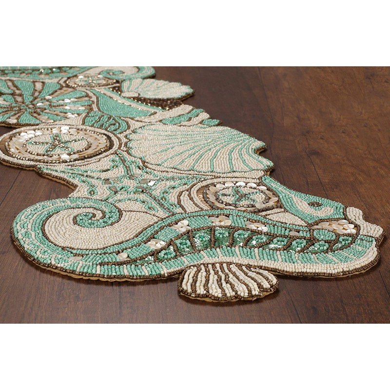 Handmade Beaded Table Runner, Beaded Runner for Table, Beaded Table