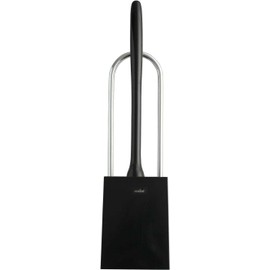 Aisen TN201 Casket Toilet Brush with Case, Black, Aluminum Handle, Easy to Carry, Curved Surfaces Easy to Clean, 360° Flocking Brush, Width 3.5 x Depth 3.5 x Height 14.4 inches (9 x 9 x 36.5 cm), Made