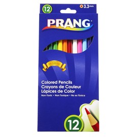 PRANG Thick Core Colored Pencils, 3.3 Millimeter Cores, 7 Inch Length, Assorted Colors, 12 Count (22120)