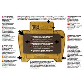 MastaPlasta Self-Adhesive Premium Leather Repair Patch, Crown, Suede Black - 4 x 2.4 Inch - First-aid for Sofas, car Seats & More