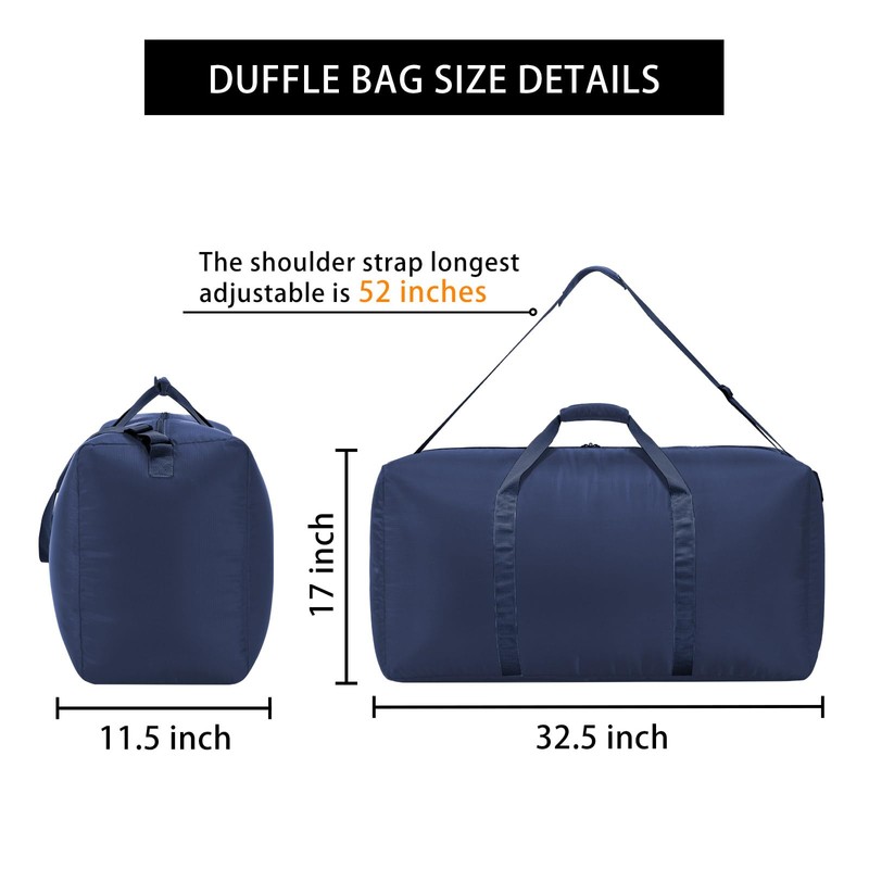 32.5 inch Large Travel Duffel Bag,100L Over-Sized Luggage Duffle with