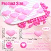 NAISKA 60Pcs Pink Heart Hair Beads for Kids Girls Heart
