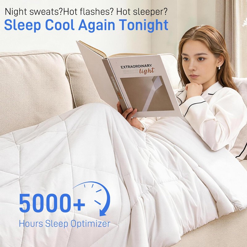 CLD Cooling Comforter Queen Size, Double-Sided Cooling for Hot Sleepers