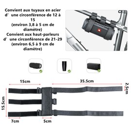 Alriedy Speaker Mount for JBL Charge 5, JBL Flip 6, JBL Charge 6, Portable Speaker Holder for Bicycles and Golf Carts, Speaker Accessories with Adjustable Strap