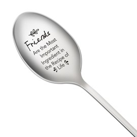 Friend Coffee Spoon,Bestie Friendship Gift for Women Girl Spoons Engraved Coffee Tea Spoons BFF Dessert Spoons Christmas Birthday Gifts for Friends A4YYS (Friend)