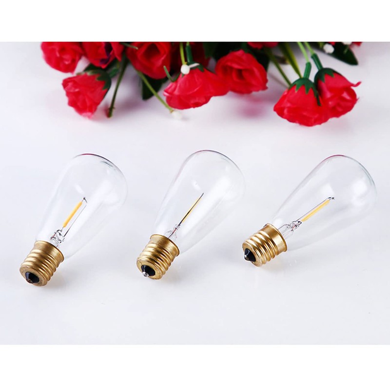ST38 E17 Base LED String Light Bulbs 0.65W LED Edison