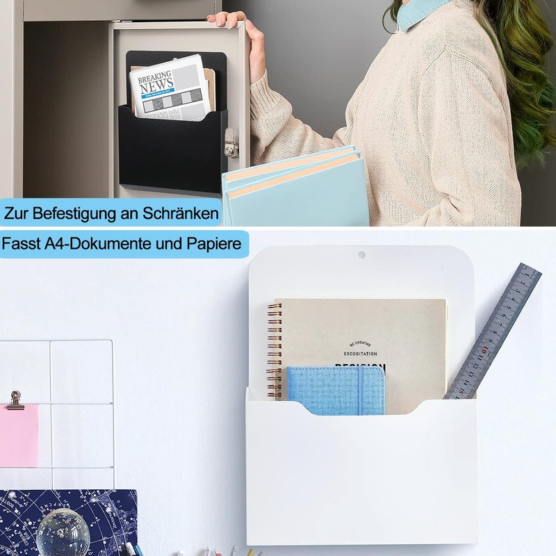 thirei 2 Pieces Magnetic Paper Holder Document Holder, A4 Papers,
