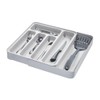 iDesign Eco BPA-Free Recycled Plastic Expandable Flatware and Cutlery Tray,