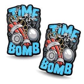 SkinoEu® 2 x Autoaufkleber Vinyl Aufkleber für Auto Moto Motorrad Fahrrad Helm Fenster Tuning B 113