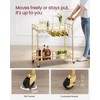 VASAGLE Bar Cart Gold, Home Bar Serving Cart, Wine Cart