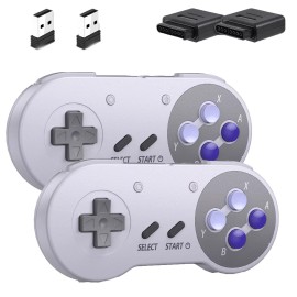 Unbranded 2PACK Wireless SNES Controller for Original SNES Switch Online Steam PC MAC Wins