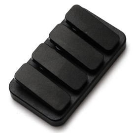 wowled Metal Haptic Fidget Slider ADHD Clicker Adult Fidget Kit Relieve Anxiety Stress (#2 - Black, Small (4 Keys))