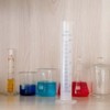HUAOU 3pcs 250ml Plastic Graduated Cylinders, Lab Chemistry Measuring Cylinders