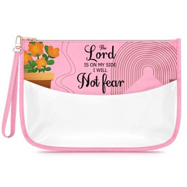 Sfodiary Christian Gift for Women Makeup Bag Motivational Saying Cosmetic Bag Inspirational Religious Gift Birthday Christmas Easter Presents for Friends Wife Sister Zipper Travel Pouch