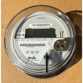 ITRON NEW ~ ITRON Centron Watthour Meter CL200, 240V, 3W, C1SLR3, 30TA, 1.0Kh