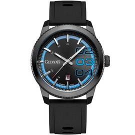 EAJOMIN Men's Large Big Face Wrist Watch Waterproof Silicone Band Watch for Men Quartz Analog,Easy Read Male Dress Date Luminous Sport Watch Elegant Gift (G702 Blue)